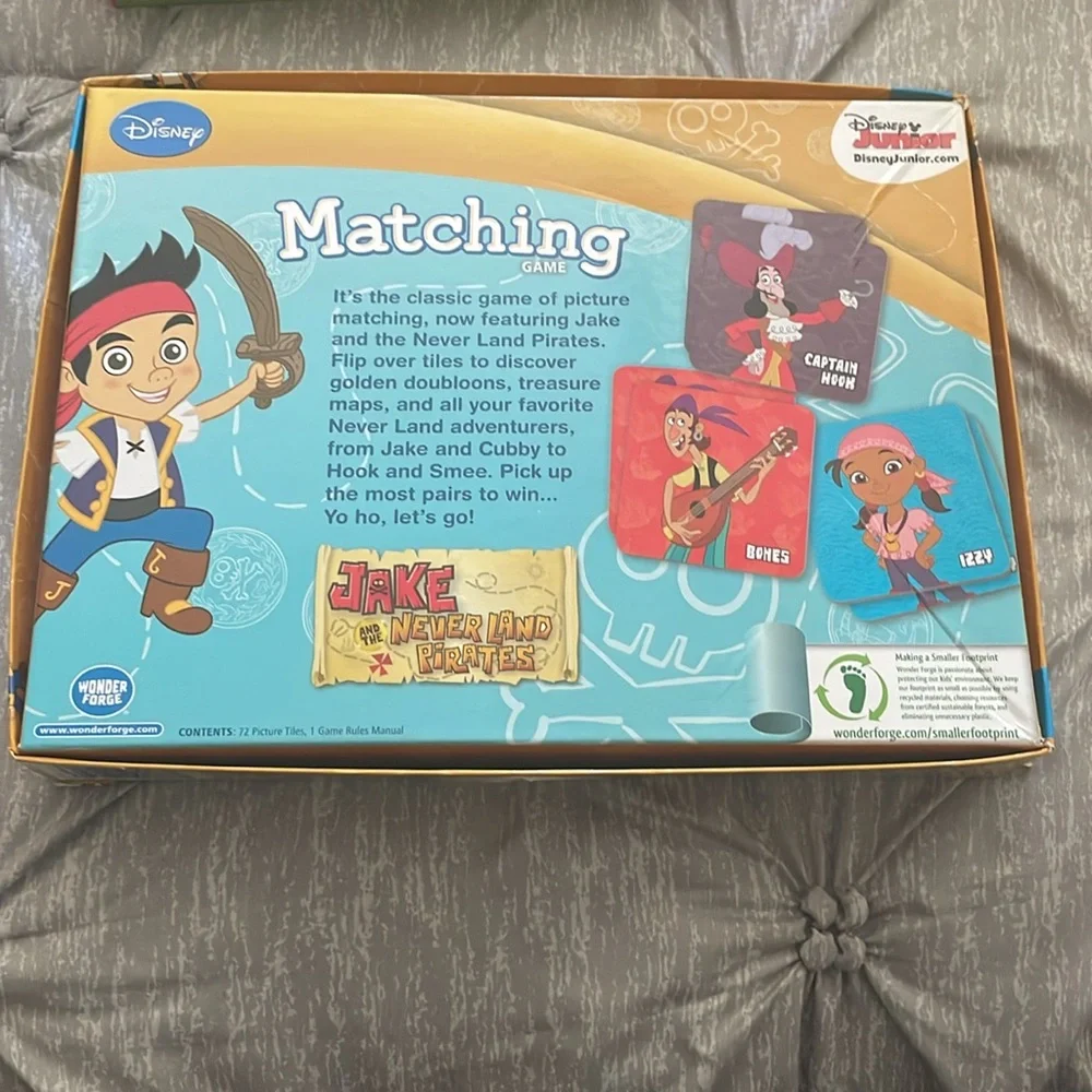 Shopkins and Disney Jake and the Neverland Pirates Matching Games Lot